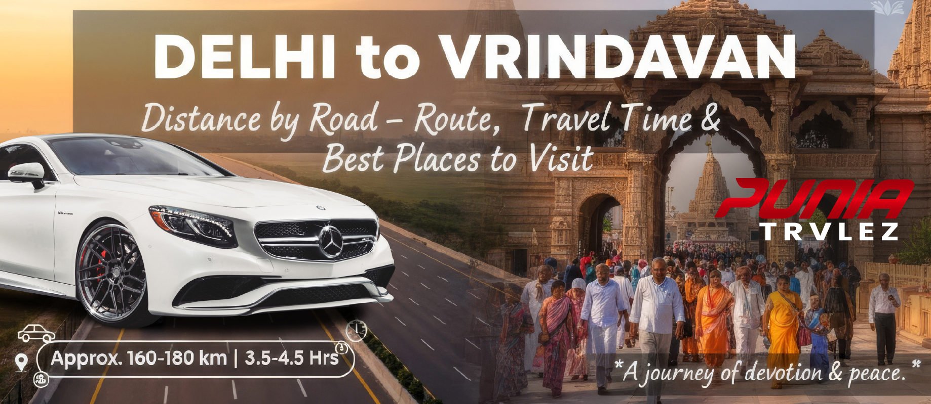 Delhi to Vrindavan Distance by Road